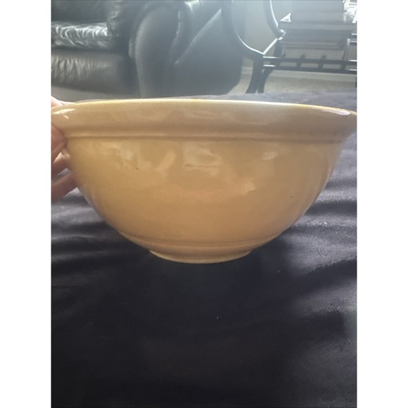 Handmade Yellow Ceramic‎ Serving Or Mixing Bowl Yellow Pottery 10" - Picture 1 of 6